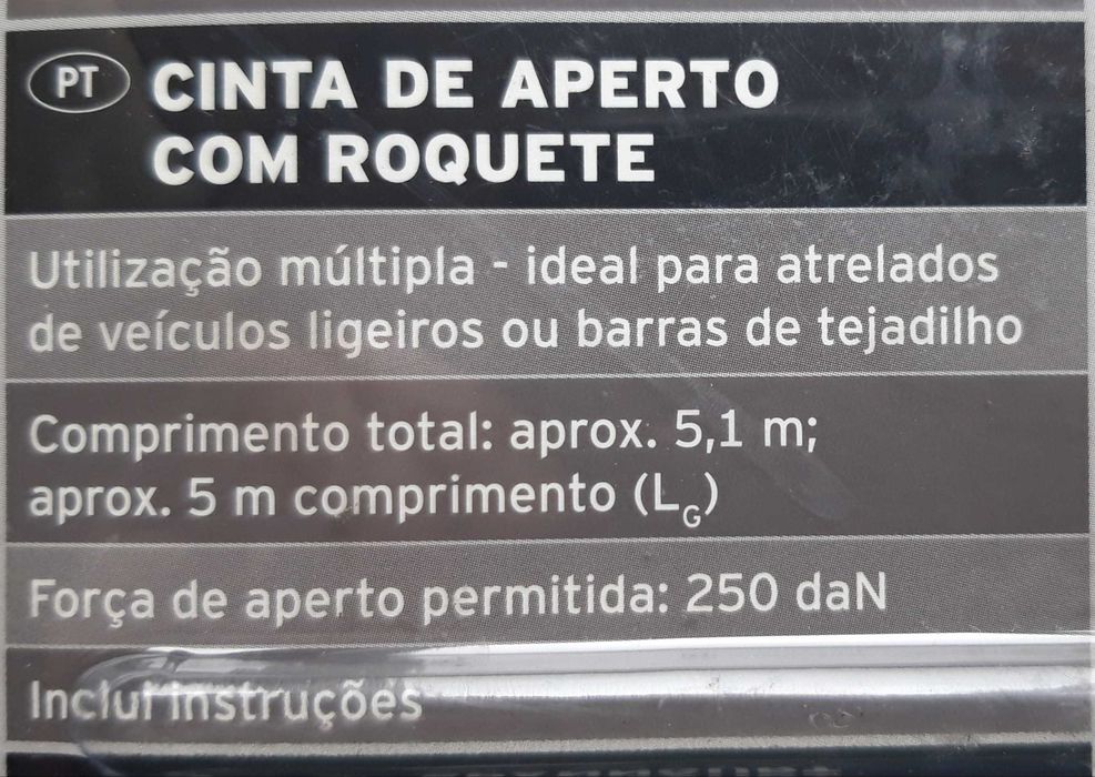 Cinta de aperto com roquete - Artigo NOVO.