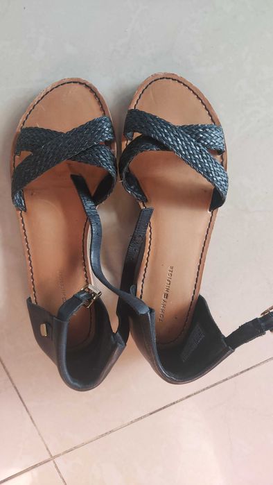 Sandały skórzane Tommy Hilfiger