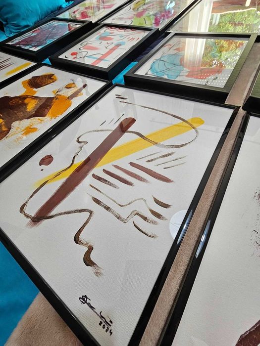 Coleção de Pinturas (16 telas da coleção Abstrações em Movimento)