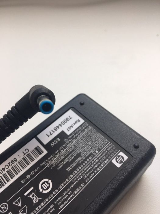 Зарядка,Блок питания для ноутбука HP 19.5V 3.33A 65W 4.5*3.0 blue tip