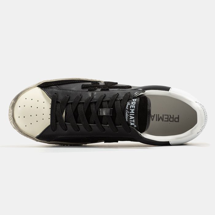 Кросівки Premiata Steven Black/Beige (люкс якість) | Кроссовки чоловічі