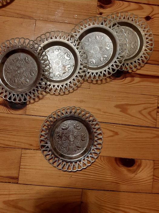 Podstawki pod szklanki metalowe PRL