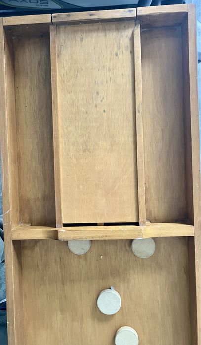 Shuffleboard currling drewniana stara gra