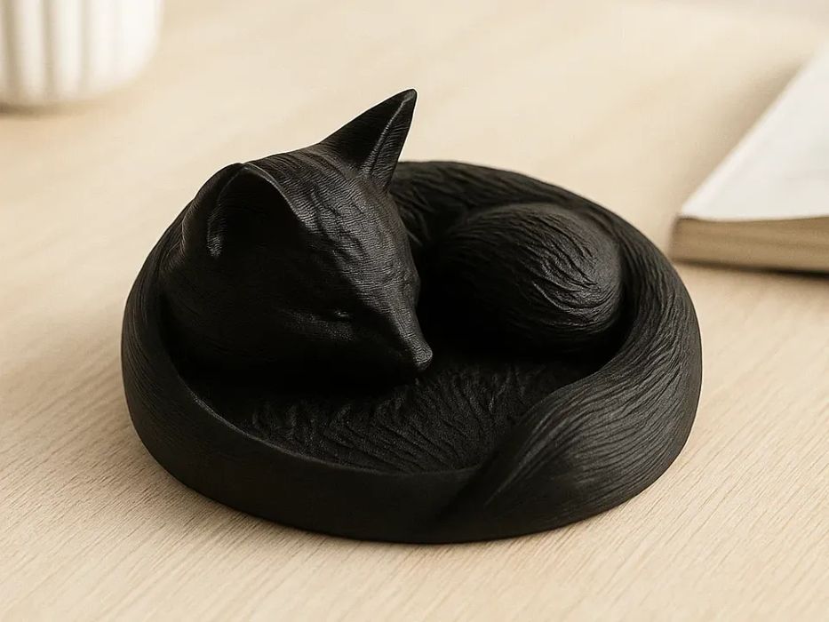 Sleeping Fox Tray Decoration