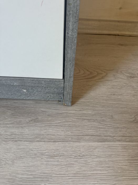 Szafa pólki szuflady biała szara 80x193