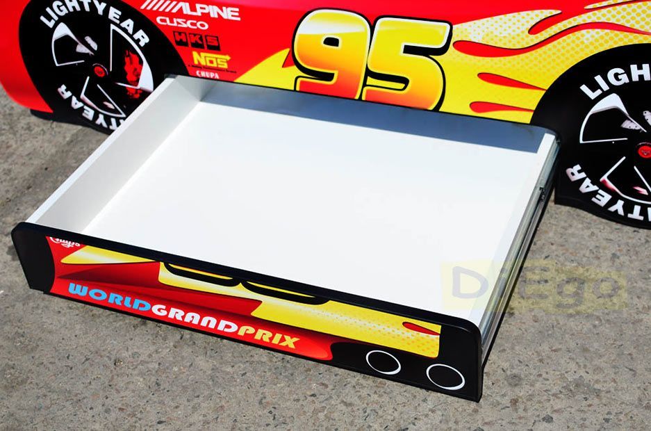 Лiжко машинка Маквiн з Безкоштовною доставкою (Кровать машина Маквин)