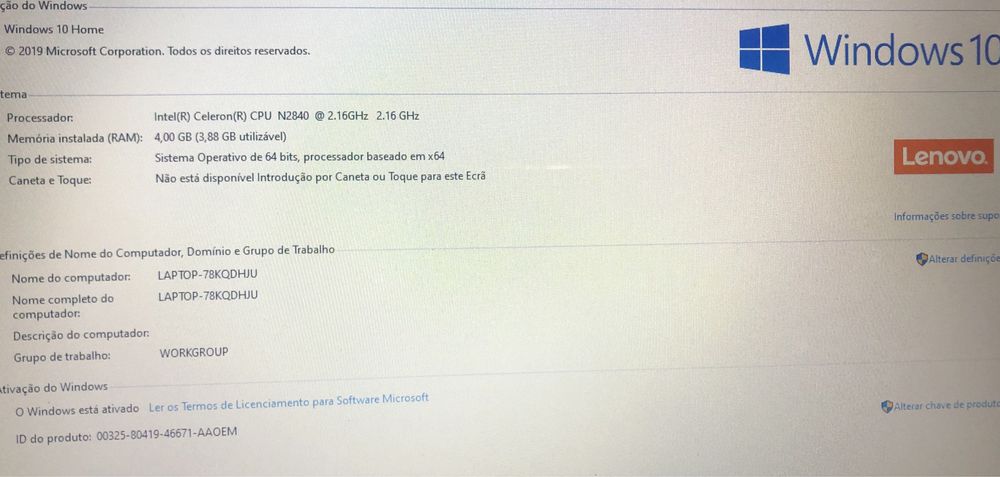 Portatil Lenovo ideapad 100-15IBY 80MJ