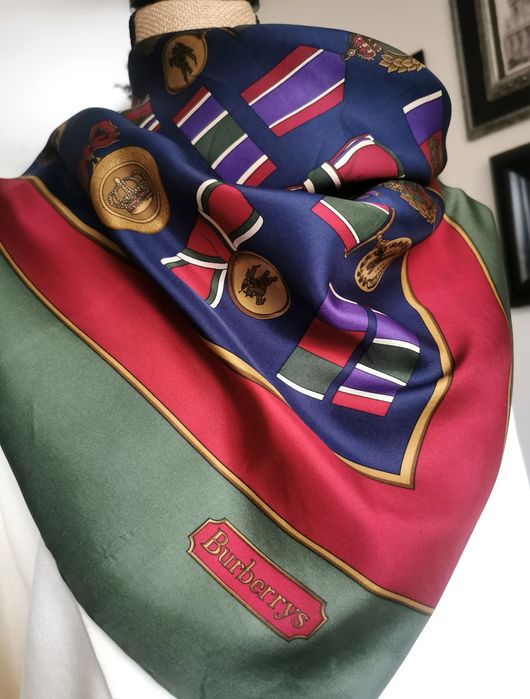 BURBERRYS jedwabna apaszka
