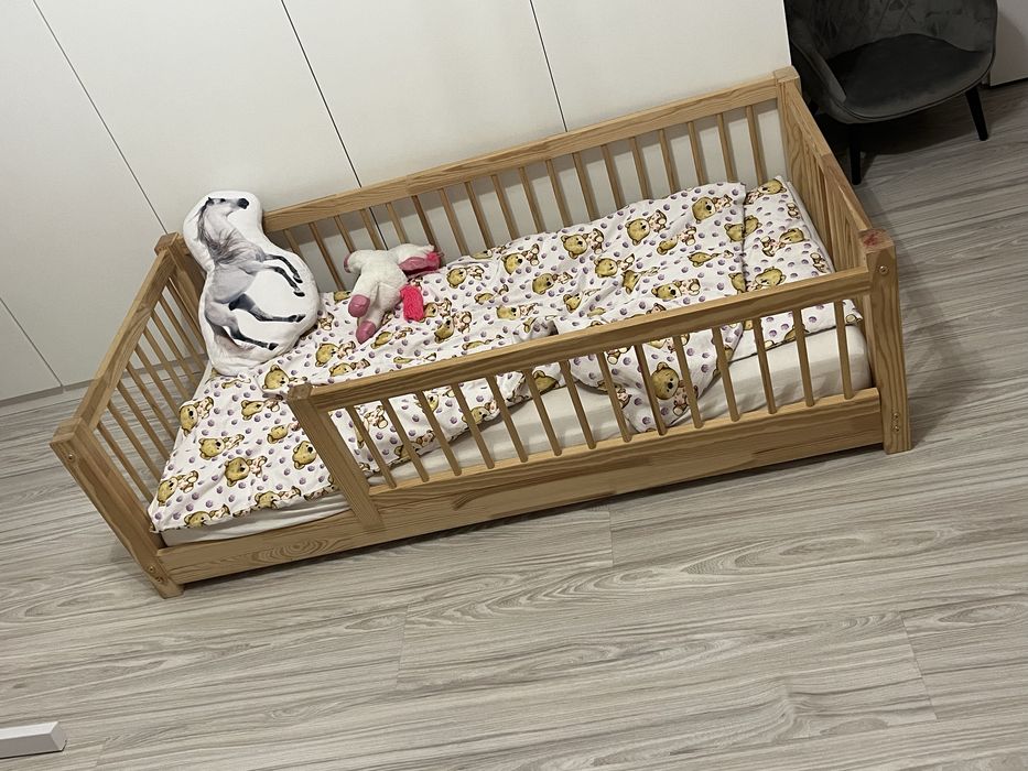 Łożko Montessori z materacem 140x70