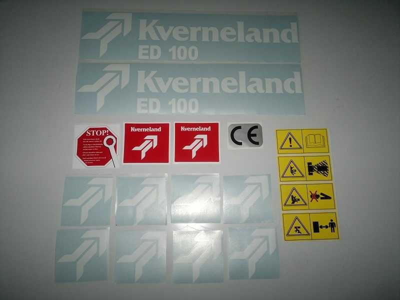 Naklejki Kverneland DS-XL  ,KD512,  ED100,   UN3100,   eg85