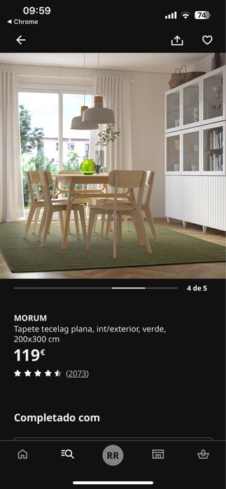 Tapete Morum Verde Ikea