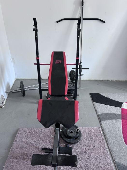 Domowa siłownia ławeczka wyciag + 150kg obciazenia