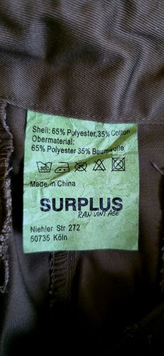 SURPLUS Raw Vintage męskie spodnie bojówki Survival r.M
