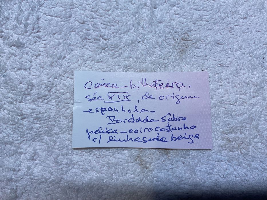 Cartoneira, porta cartões, antiga de origem espanhola sec passado