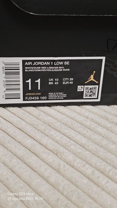 Jordan Air 1 low dostępne 44.5 i 45