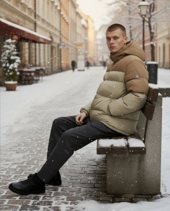 Чоловічий зимовий пуховик SPINGFIELD(Розмір М)