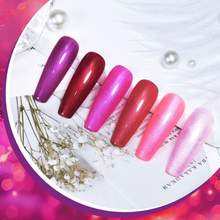 JODSONE 10ml Glitter Żelowy Lakier do Paznokci Zestaw 6 Kolorów