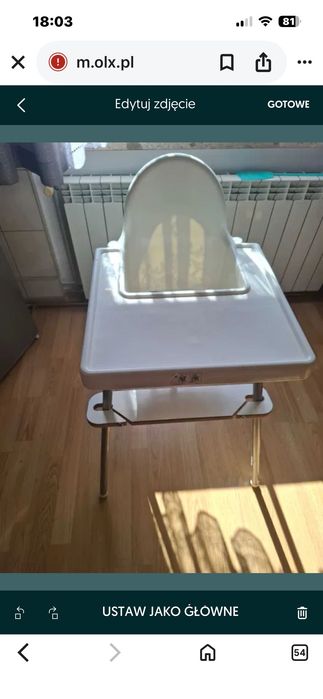 Krzesełko do karmienia Ikea