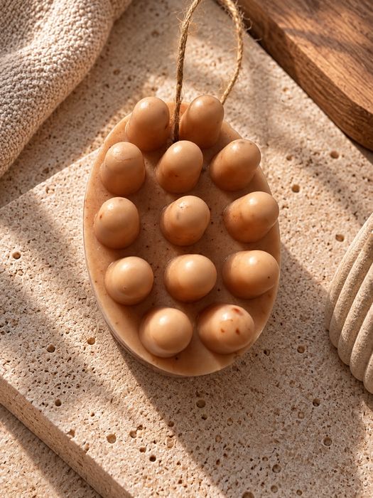 Peeling myjacy + mydło masujace Marcepan- Polska mydlarnia