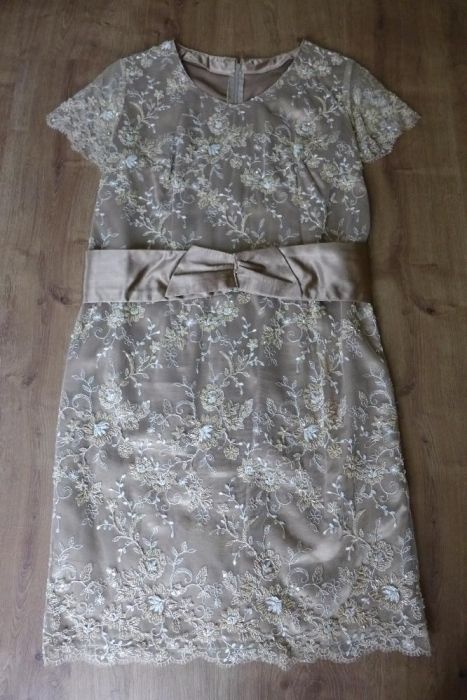 Sukienka koronkowa + żakiet 44, XL