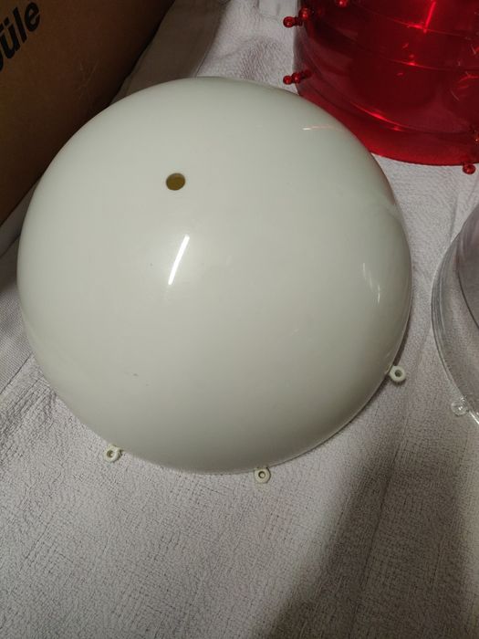 Abajur candeeiro Koziol vermelho/branco/transparente