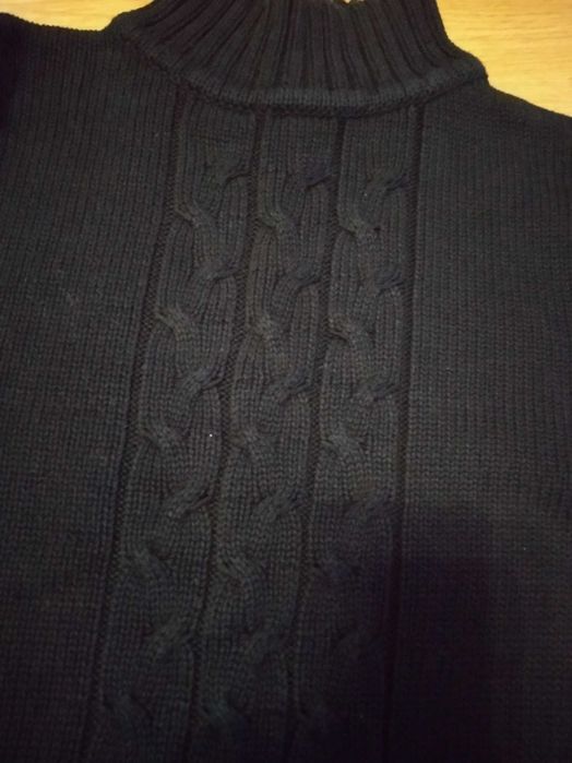 sweter z golfem/ warkocze S/M