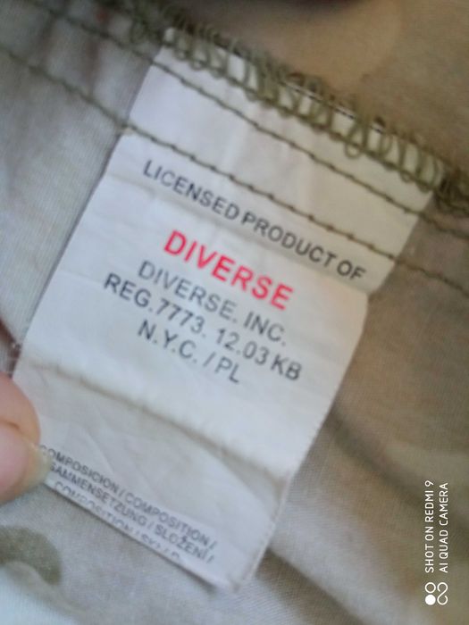 Diverse M koszula jasne moro pachy 114 cm na ryby