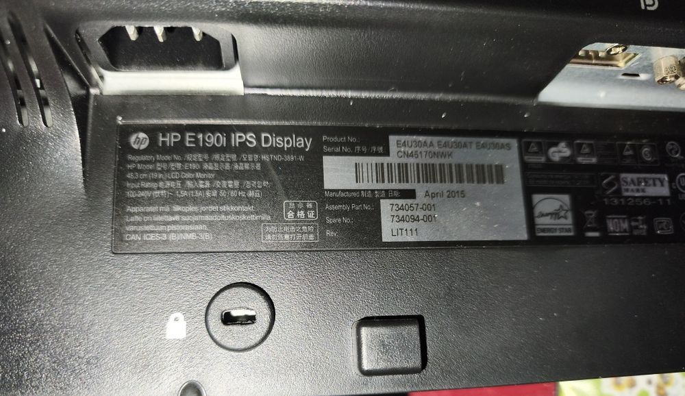 Monitor HP E190i -19"