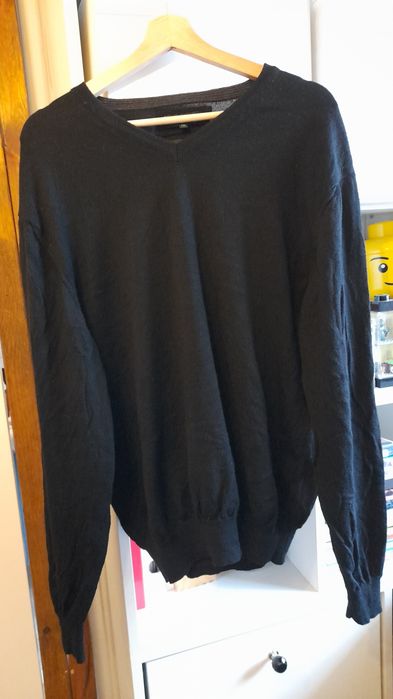 Sweter 100% MERINO XXL czarny