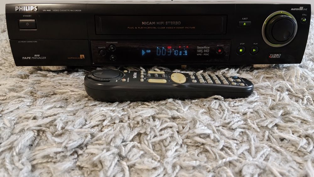 Magnetowid Video Vhs MATCHLINE PHILIPS VR900 Hi-Fi Stereo 6 głowic pilot