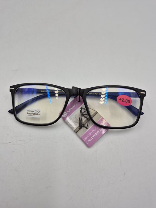 Okulary do czytania z antyrefleksem +2,00