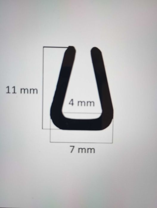 Uszczelka gumowa na krawędź rant 4 mm