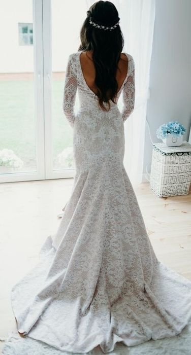 Suknia ślubna boho rybka syrenka