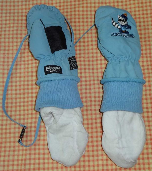 двойные детские варежки