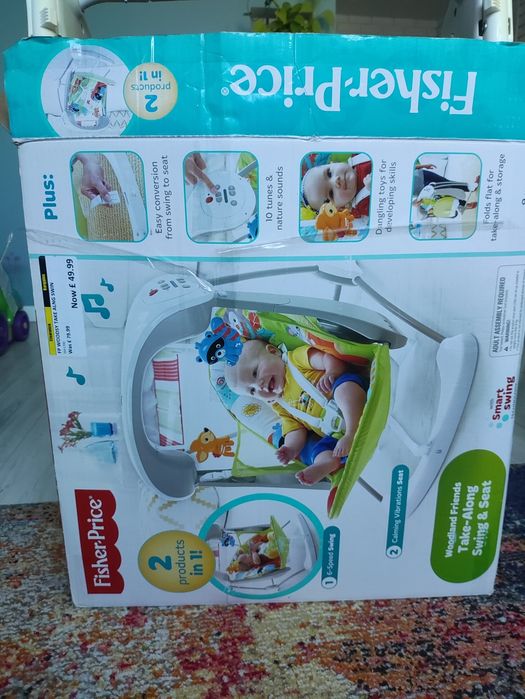 huśtawka leżaczek bujak z funkcją wibracji Fisher price