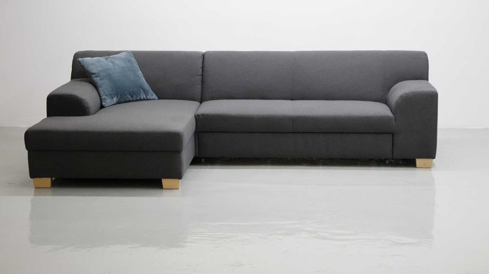 TML Narożnik funkcja spania ciemno popielaty kolor rozkładana rogówka