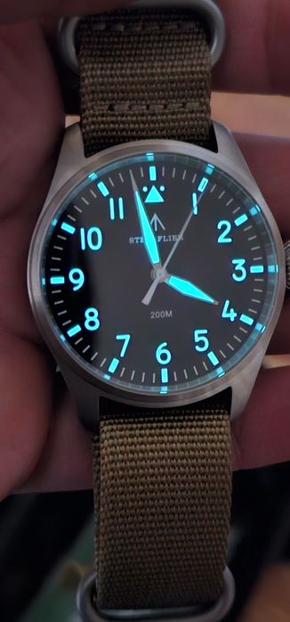 Годинник Steelflier, пілот, сапфірове скло, 200 метрів водозахист