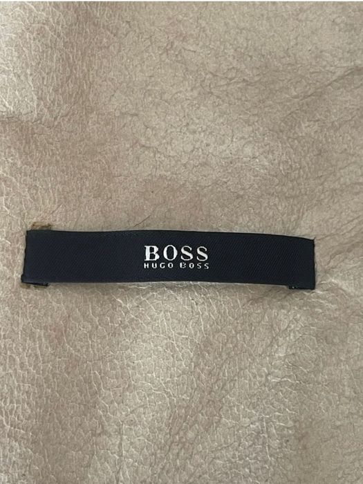 Couro casaco pele de cordeiro da Boss