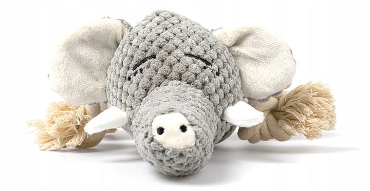 Zabawka Dla Psa Szarpak Pluszak Ze Sznurem Słoń Idealna Zabawa Dla Pup