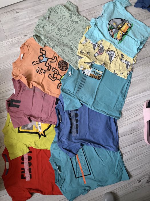 Zestaw 8+2 koszulki tshirty r 110 Cocodrillo bawełna