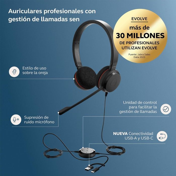 Auriculares - Jabra Evolve 20