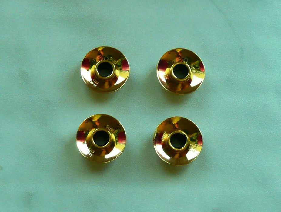 4x klocki Lego 4740 Dish 2x2 Round Inverted custom chrome gold