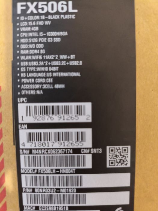 Laptop Asus Tuf gaming F15