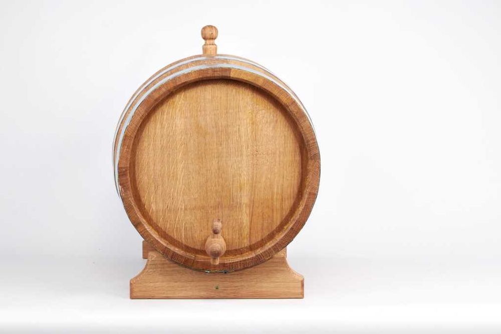 Бочка дубова 20л із латунним краном + різні розміри + ПОДАРУНОК