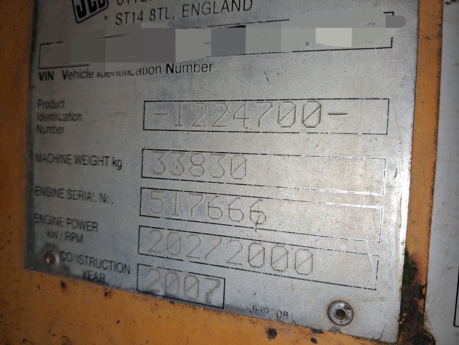 JCB JS330, 2007r. Silnik po generalnym remoncie