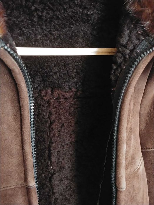 Дубленка. Натуральный мех. Воротник норка. 46 размер