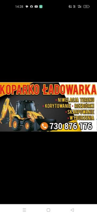 Usługi koparko-ładowarką