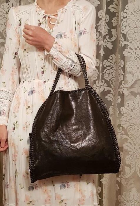 Ефектна сумка в стилі Stella mccartney натуральна замша Італія