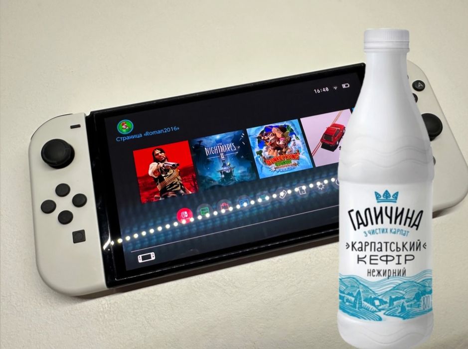 Ультра класна Nintendo Switch OLED 64Gb в чудовому стані, без царапин на екрані Zelda Mario, Відьмак, пишіть