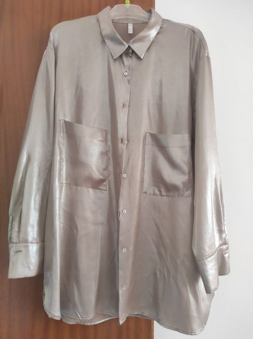 Camisa Zara prateada tamanho L